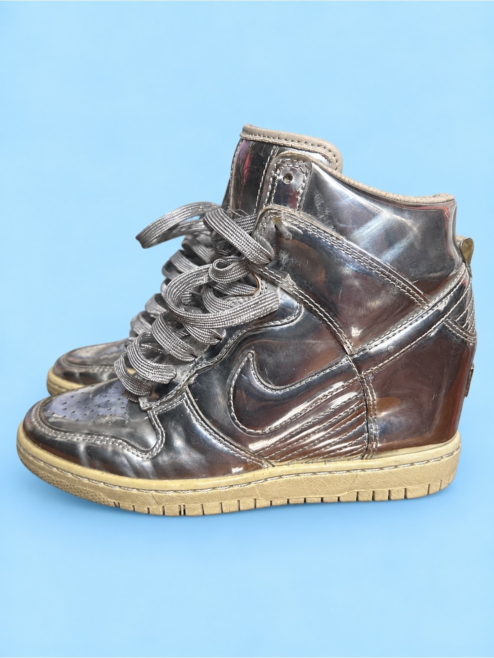 Nike Dunk Ski High Liquid Silver- Womens 5.5 US